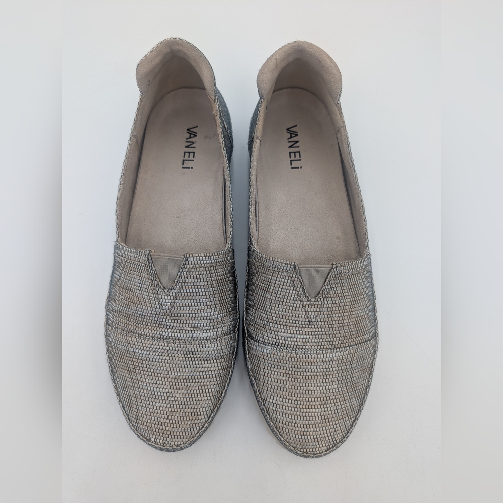 Vaneli Veve Neutral Camel Raffia Upper Beige Sz8M Women Textured Loafers - Picture 12 of 17